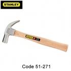 Búa nhổ đinh, cán gỗ 16oz/450g  STANLEY 51-271 